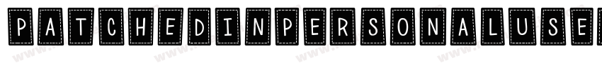 patchedInPERSONALUSEONLY Black字体转换